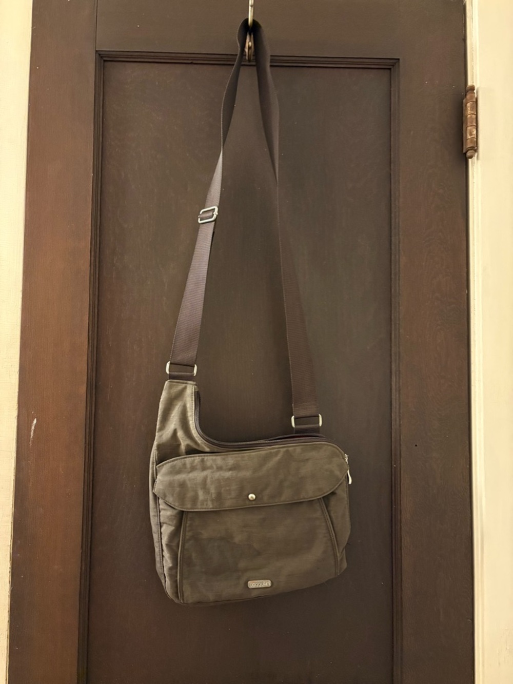 Baggallini Olive Brown Crossbody Bag with Adjustable Strap
